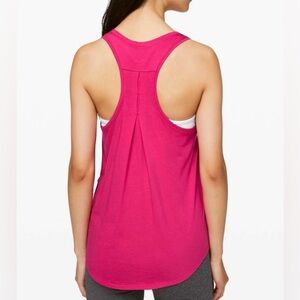 Lululemon Love Tank Pleated Calypso Pink activewear yoga sz 6